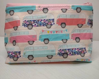 Hippie van bag| Boho hippie van makeup bag| Hippi van pencil bag| Peace hippie makeup bag| hippie love van makeup van, Hippie van Nostolgia