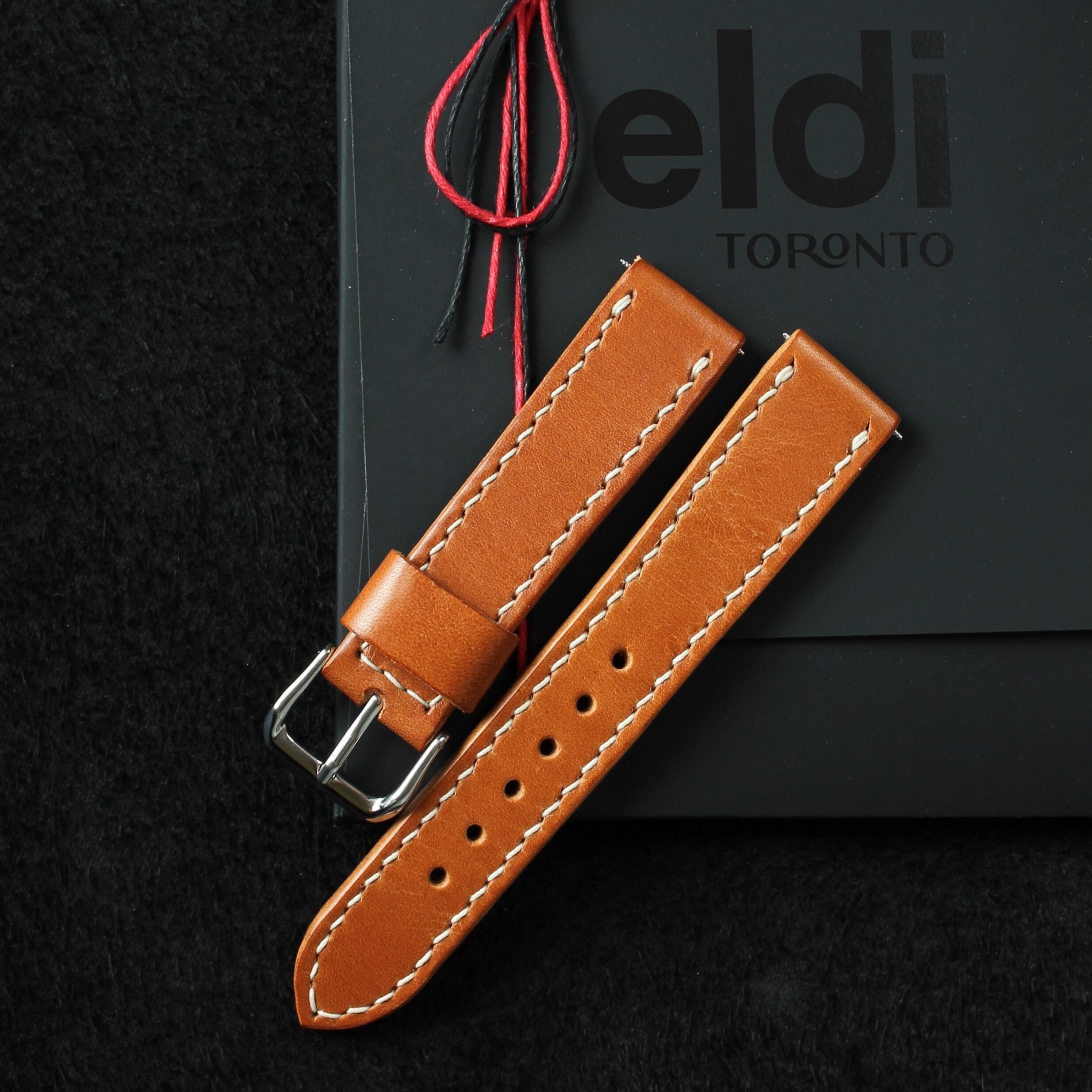 Vachetta leather watch strap. Natural color. Handmade in Finland.