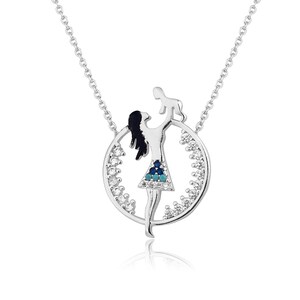 Mother And Child Necklace In Sterling Silver, Super Mothers Gift, Mom Baby Necklace, Mothers Day - Foto 7