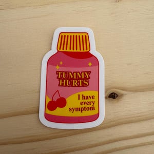 Tummy hurts sticker