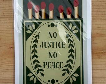 Geen gerechtigheid, geen vrede-print
