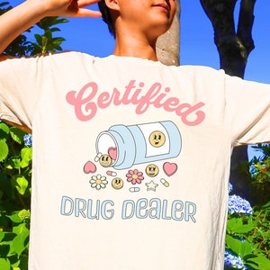 Retro Pharmacy TShirt Cute Happy Pill Bottle Comfort Colors Tee Funny Pharmacy Gift for Pharmacist Doctor Tee Pharmacy Technician Nurse Gift