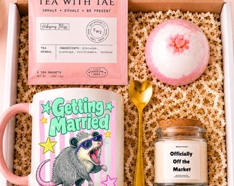Personalized Funny Possum Bachelorette Gift Box Bride To Be Gift Custom Bridal Party Gift Box Engagement Gift for Her Getting Married