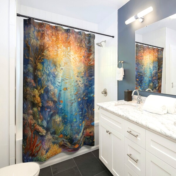 Fish Shower Curtain Etsy