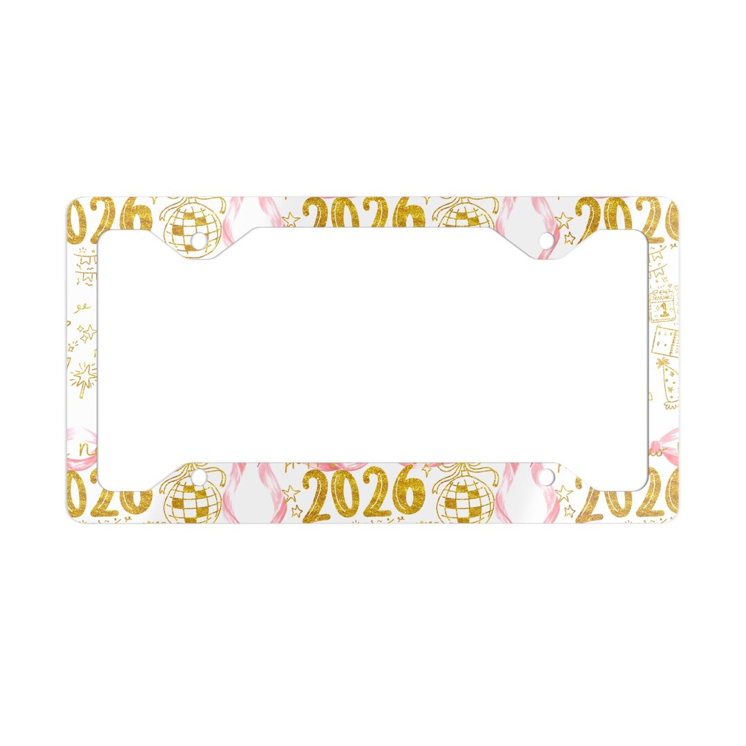 2026 License Plate Frame Metal License Frame 4 Hole Car Accessory Plate ...