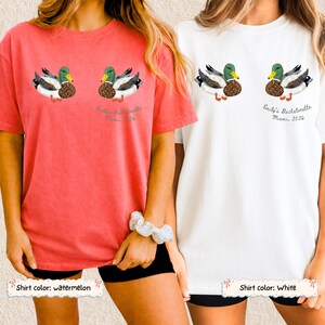 Custom Patchwork Mallard Duck Bachelorette Shirt Personalized Bridesmaid Bridal Party Bach Girls Trip Birthday Lake Bride Farmhouse Cabin image 12