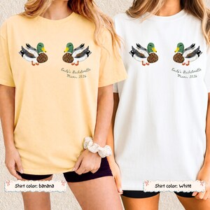 Custom Patchwork Mallard Duck Bachelorette Shirt Personalized Bridesmaid Bridal Party Bach Girls Trip Birthday Lake Bride Farmhouse Cabin image 3