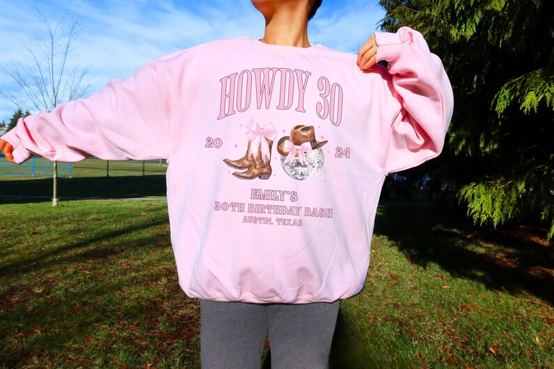 Custom Birthday Sweatshirt Personalized Name Location Birthday Sweater