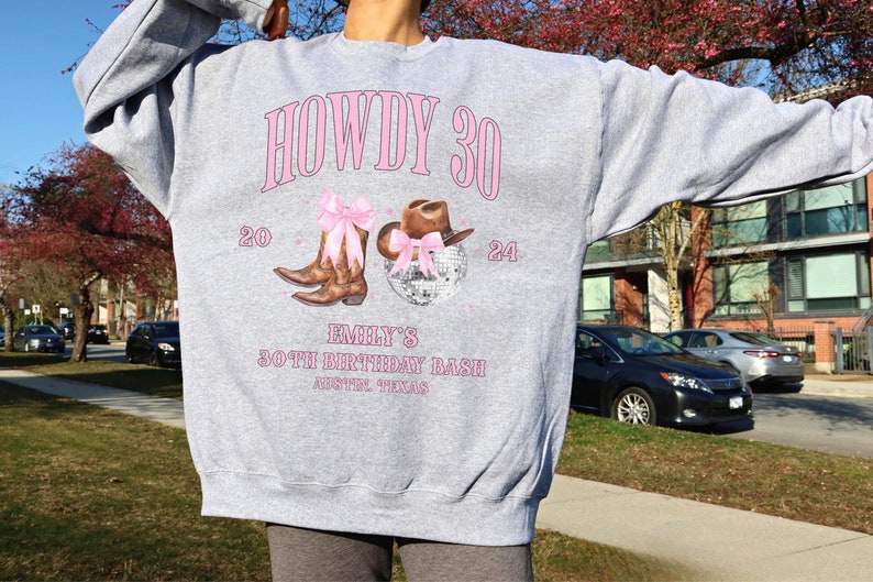 Custom Birthday Sweatshirt Personalized Name Location Birthday Sweater