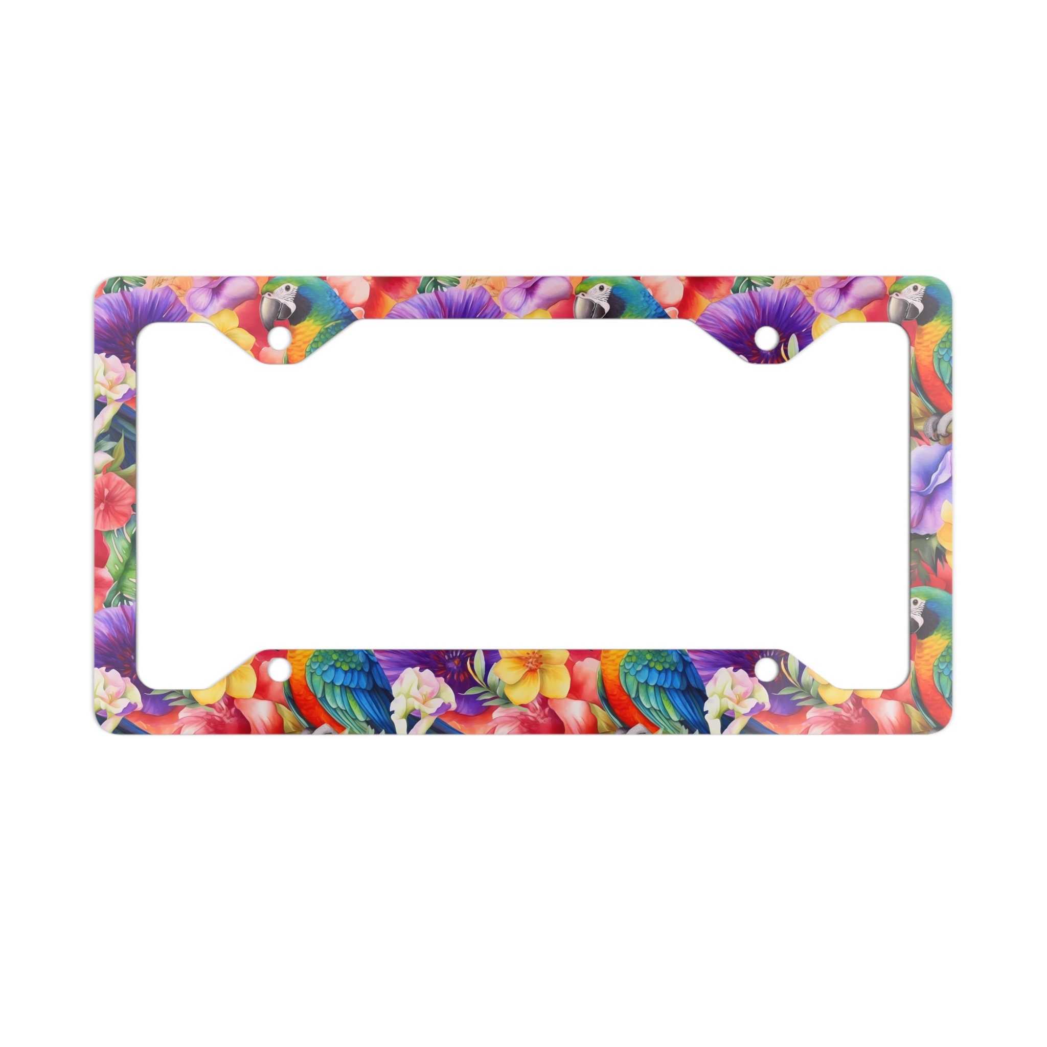 Hawaii License Plate Frame Retro Hibiscus Metal License Frame Tropical