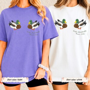 Custom Patchwork Mallard Duck Bachelorette Shirt Personalized Bridesmaid Bridal Party Bach Girls Trip Birthday Lake Bride Farmhouse Cabin image 9