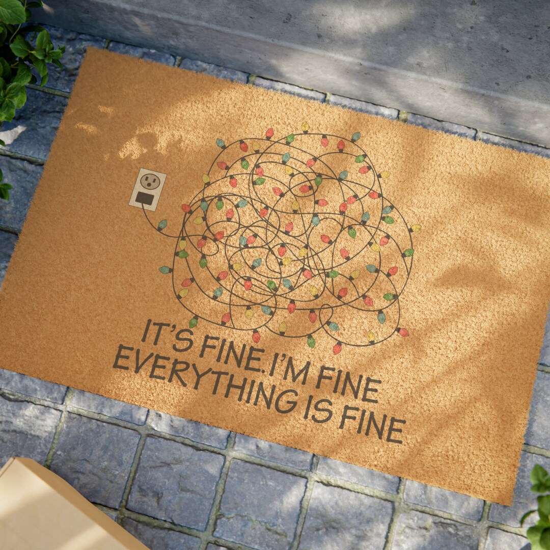 Funny Christmas Doormat Xmas Light Christmas Doormat Etsy