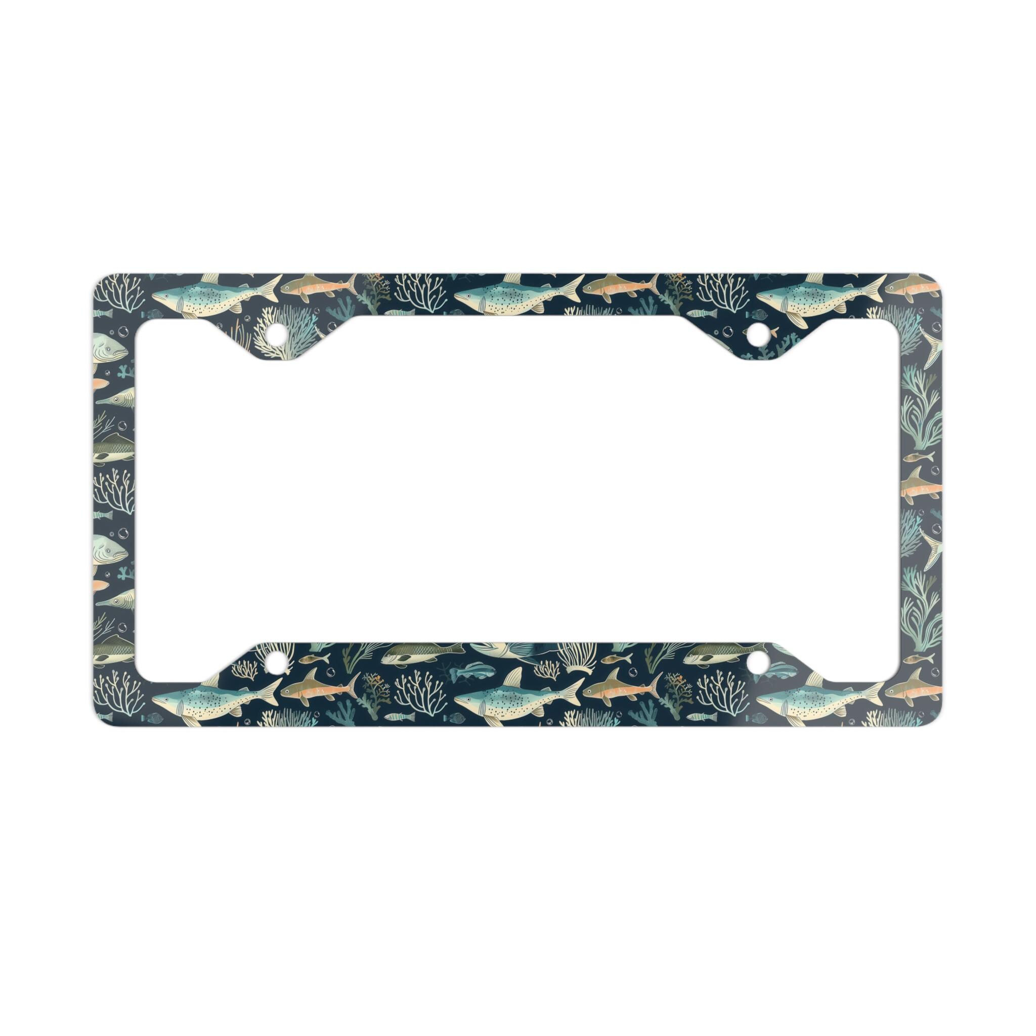 DIVE FLAG METAL CAR LICENSE PLATE SHARK THEME SCUBA DIVER FLAG