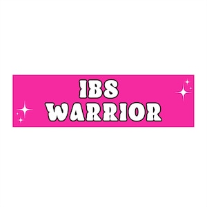 IBS Bumper Sticker Retro Car Genz Car Accessories Warrior Bestie Gift Car Sticker Vehicle Decal IBS Fighter Tummy Ache Gift Irritable Bowel