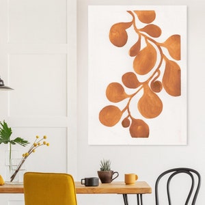 Poster liana autunnale, poster di pittura ad acquerello di alta qualità arancione/marrone, decorazione murale boho, toni naturali, poster di design per il tuo design domestico
