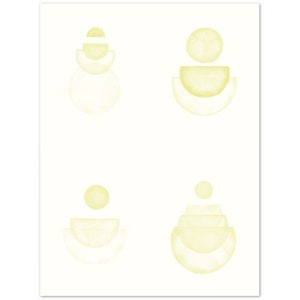 Poster &quot;Geometry Lemon&quot;, geometric design in light yellow, lemon yellow, minimalist wall decoration