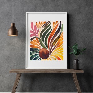 Poster Boho, poster colorato di alta qualità con pittura ad acquerello in varie dimensioni, decorazione da parete Boho, poster estivo per il vostro design domestico
