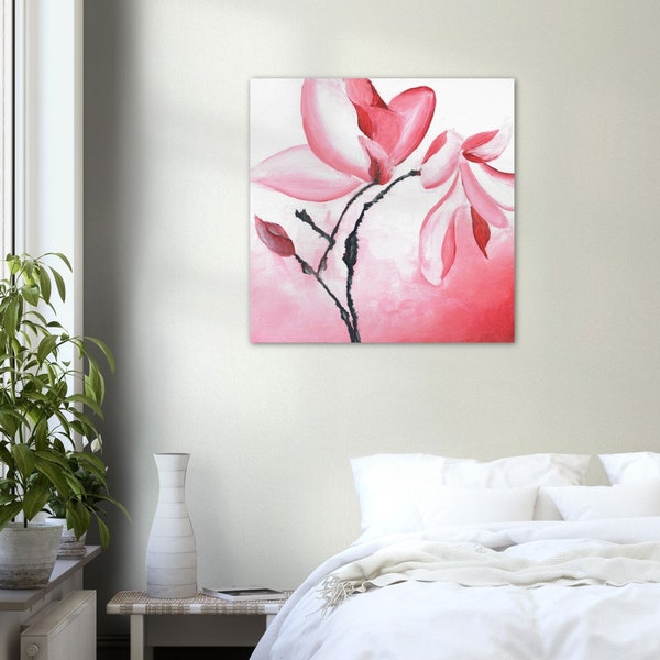 Poster acrylic painting "Blossom"