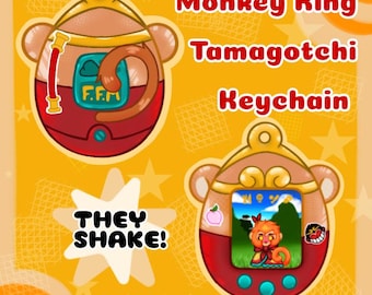 LMK Tamagotchi Keychain Shaker | Monkey King & Macaque