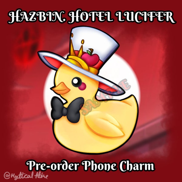 PREORDER Hazbin Hotel Phone Charm | Lucifer the Rubber Ducky