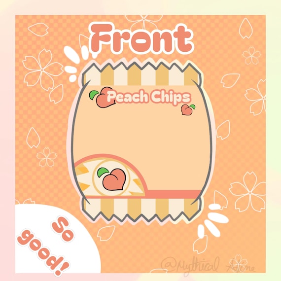 LMK Peach Chips Puffy Candy Keychain Shaker - Etsy