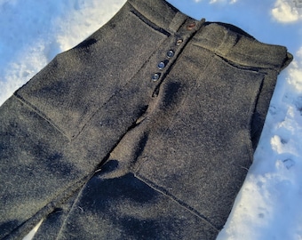 The Forester wool pants, thick wool trousers, made to order, wool army pants, black navy blue or forest green wool pant