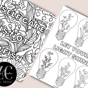 Printable Positive Affirmation Coloring Pages Coloring Pages | Etsy