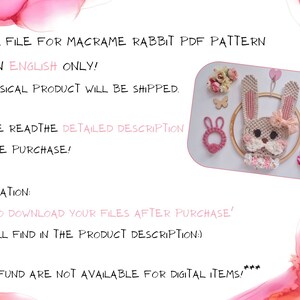 Macrame Rabbit PDF Tutorial, How to Easter Bunny Wall Hanging , Step-by ...