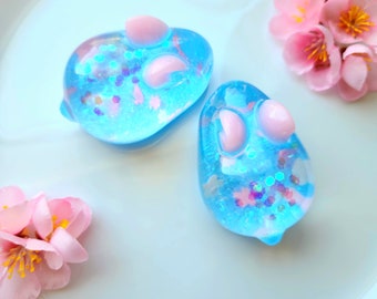 Cherry Blossom Petals on Water Bunny- Kawaii Japanese Bunny/sakura