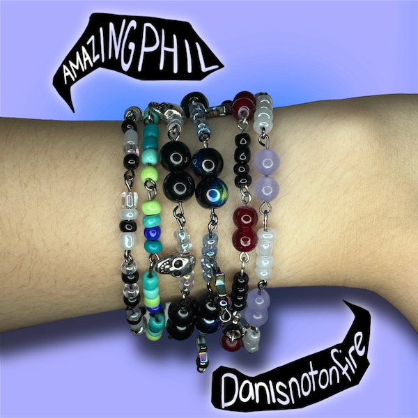 dan and phil inspired bracelets