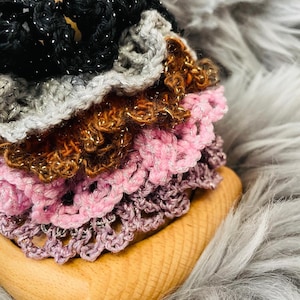 Handmade crochet yarn scrunchies, hair ties, ponytail, cotton scrunchie, handmade hair accessories