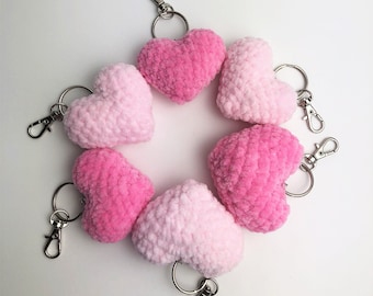 Heart Keychain | crochet heart | super soft
