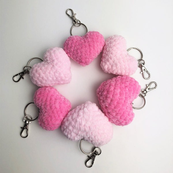 Heart Keychain | crochet heart | super soft