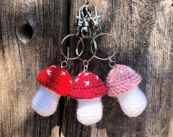 Mushroom Keychains | crochet mushroom