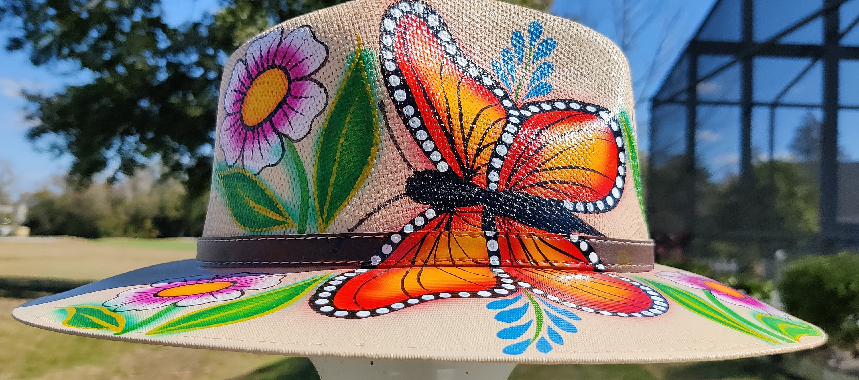 Mexican Hat Hand Painted. Mexican 