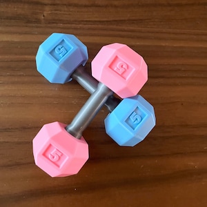 Gender Reveal Mini Baby Dumbbells SET, Perfect for Gender Reveal Party or Twin Baby Shower!
