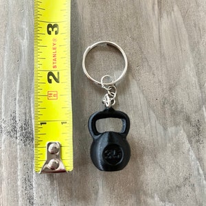 Kettlebell Keyring Key Ring Keychain Charm Chain Funny Gym Gift For Men Dumbbell Kettlebell Charms For Keyrings Black