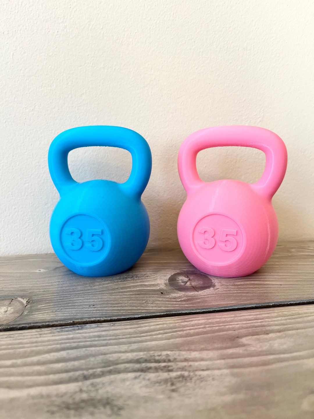 Gender Reveal Miniature Baby Kettlebell SET Perfect for Gender Reveal
