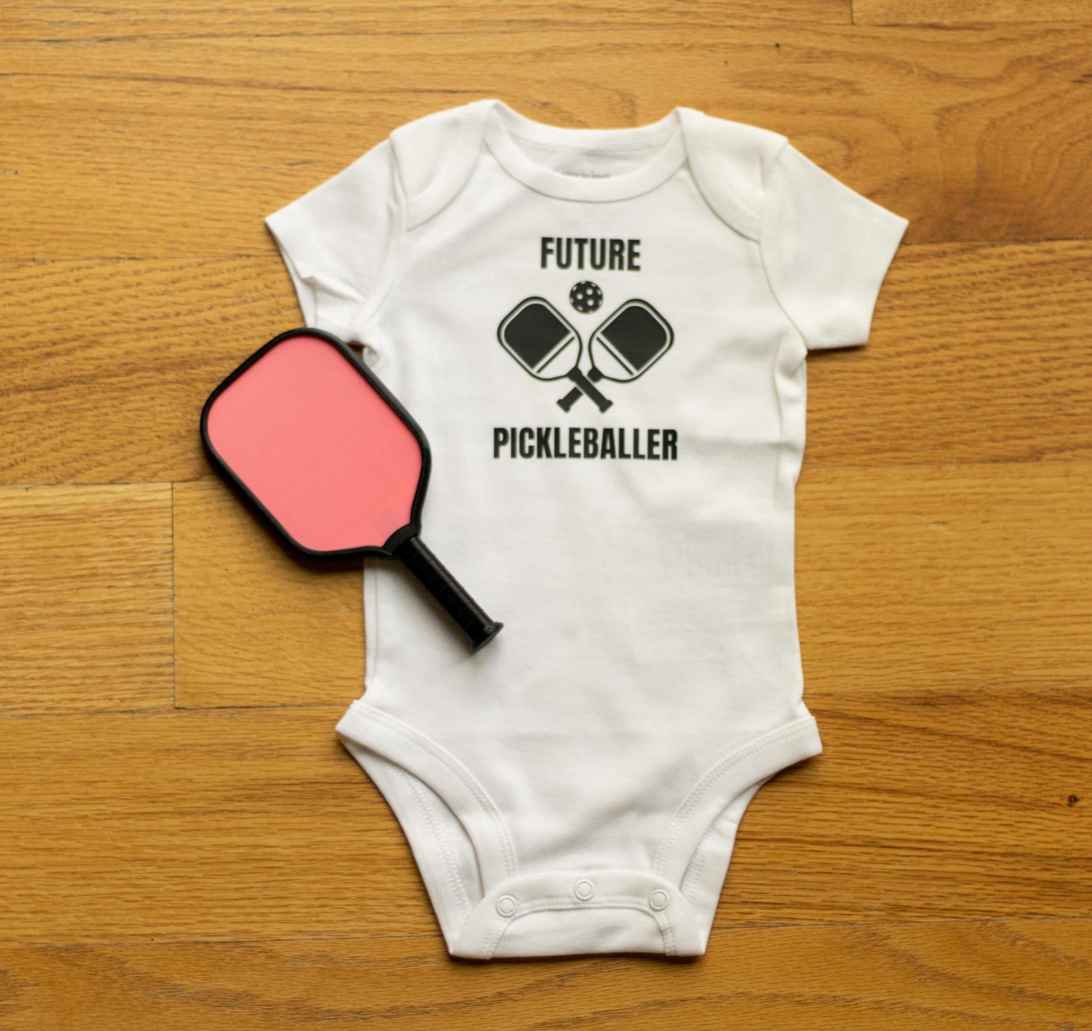 Set of Baby RATTLE Pickleball Paddle and 