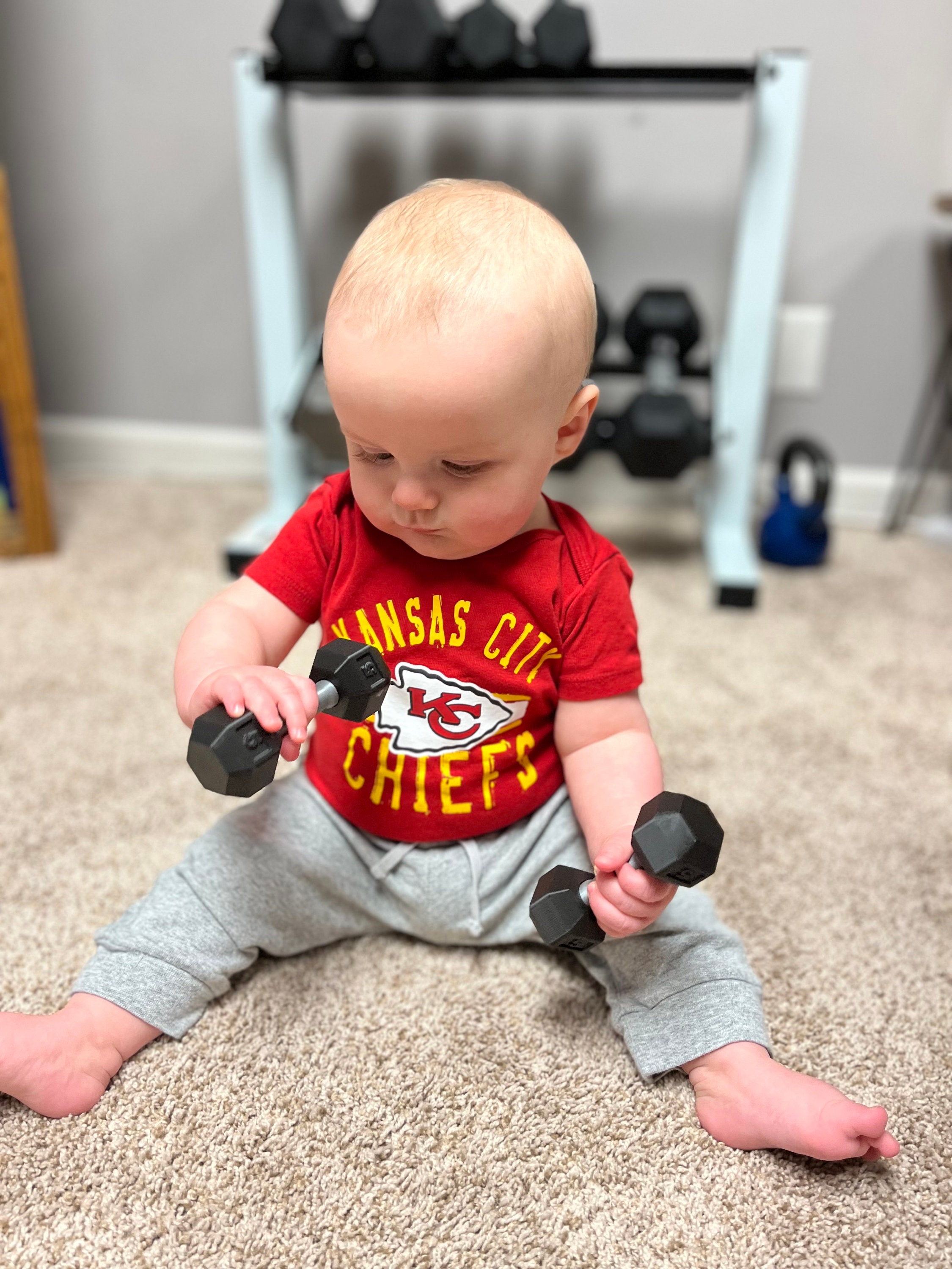 (Set of 2pcs)Mini Rattle Dumbbells, Perfect for Fitness Lovers and Baby Gifts, Mini Rattle