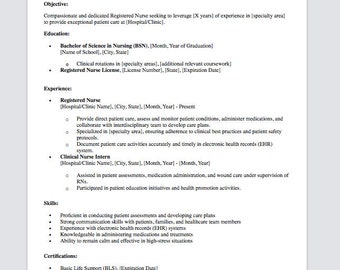 Registered Nurse Resume Template