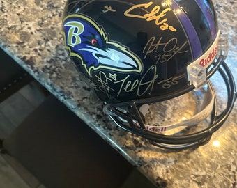 Ravens Superbowl 2001 autograph helmet