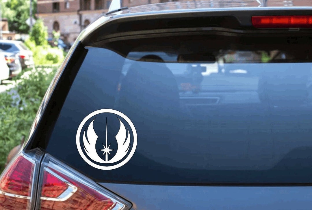 SW Jedi Order Logo Plastic Auto Emblem - [Silver][3'' X 3''] Silver