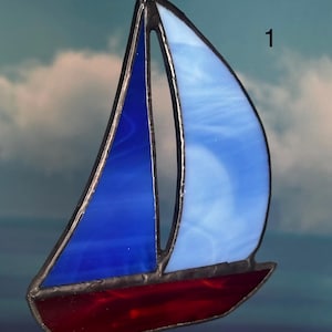 Segelschiff klein Tiffany Glas