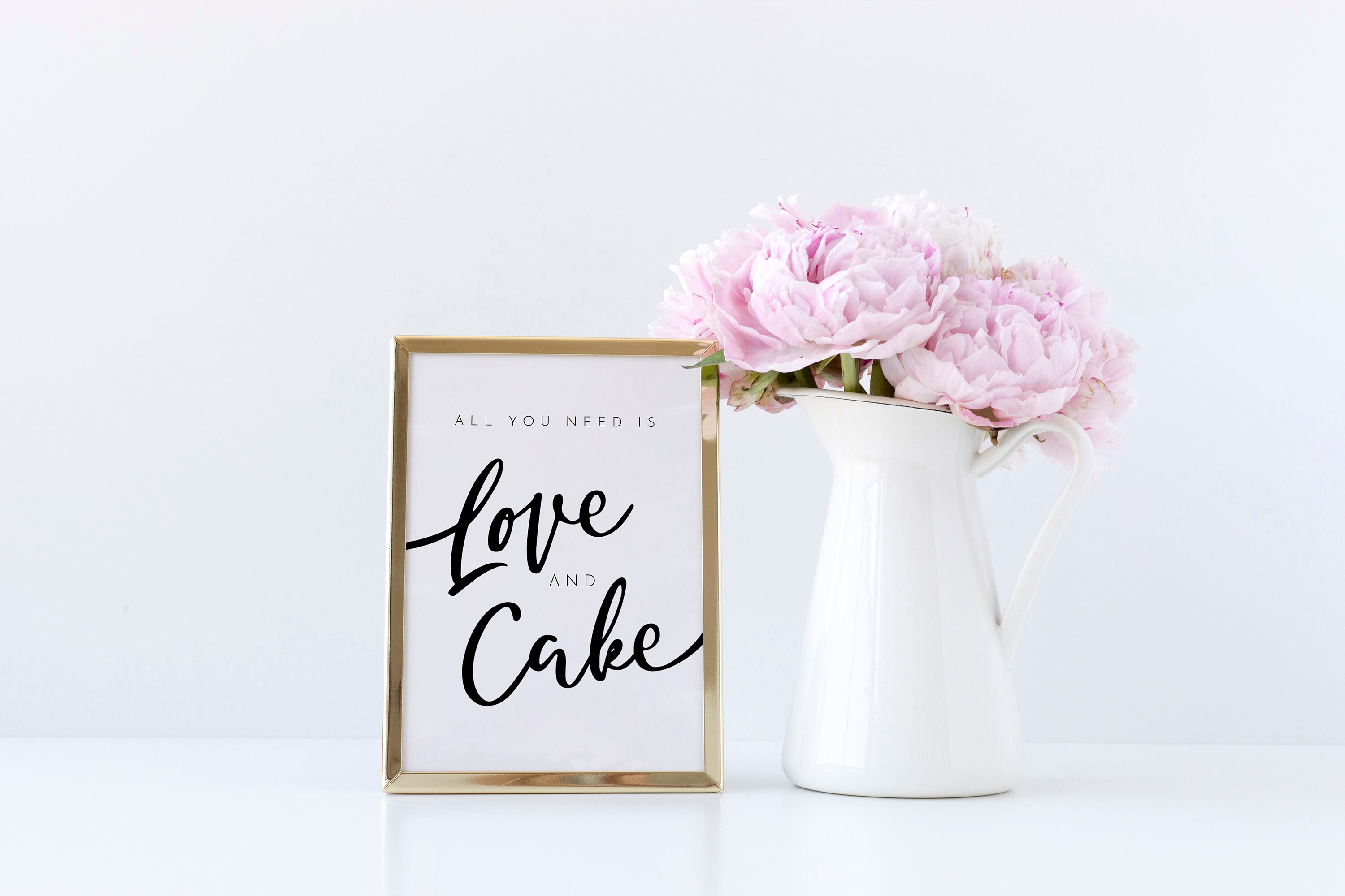 Wedding Cake Sign Template All You Need is Love and Cake Etsy