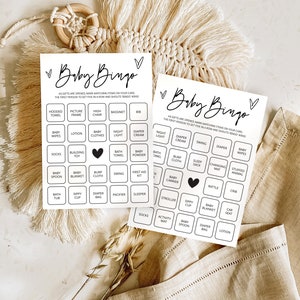 ZIIUFRN Baby Shower Bingo Game – 25 Guess The Gift Cards, Gender Neutral Decorations