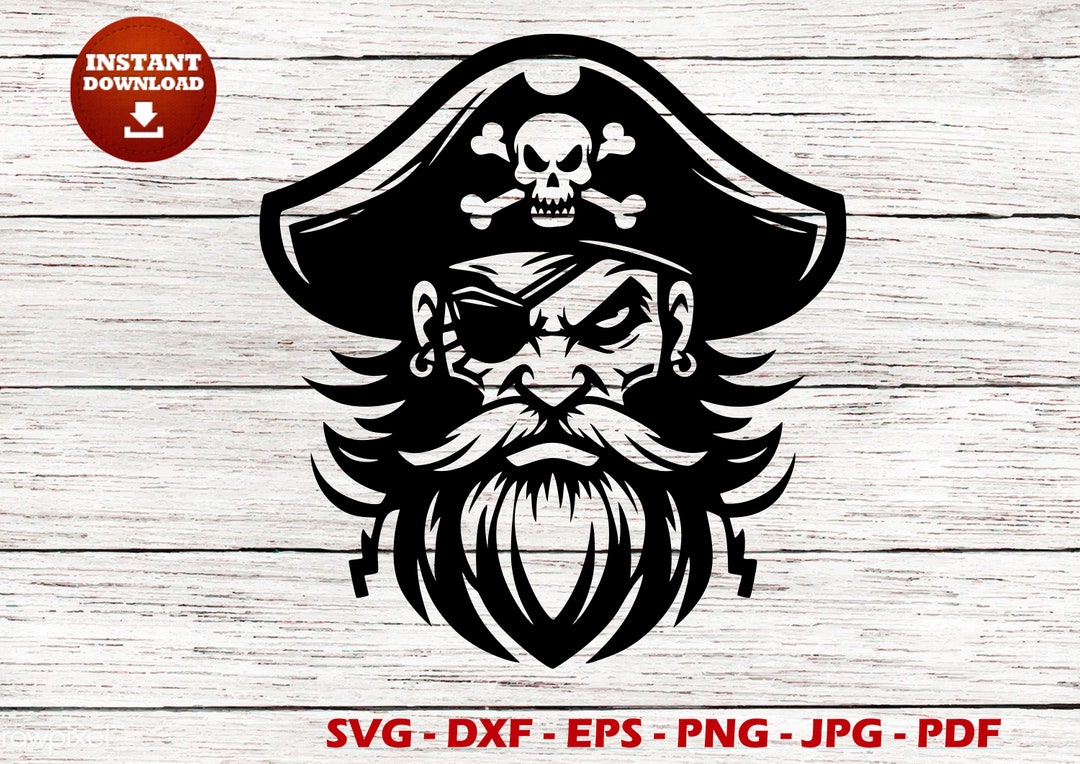 Pirate Captain SVG - Etsy
