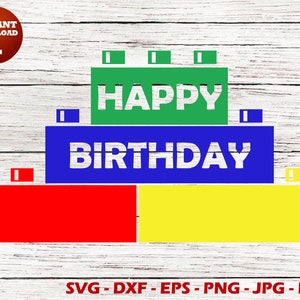 Happy birthday Blocks SVG