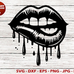 Biting lip SVG