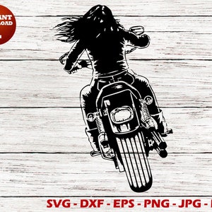 Ragazza motociclista SVG
